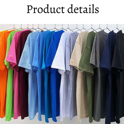 Custom Heavyweight Cotton Blank T-Shirt for Printing Soft Crew Neck Unisex Tee