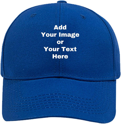 Custom Your Own Image Text Personalized Plain Adjustable Hat Unisex Baseball Cap