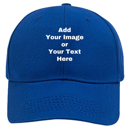Custom Your Own Image Text Personalized Plain Adjustable Hat Unisex Baseball Cap