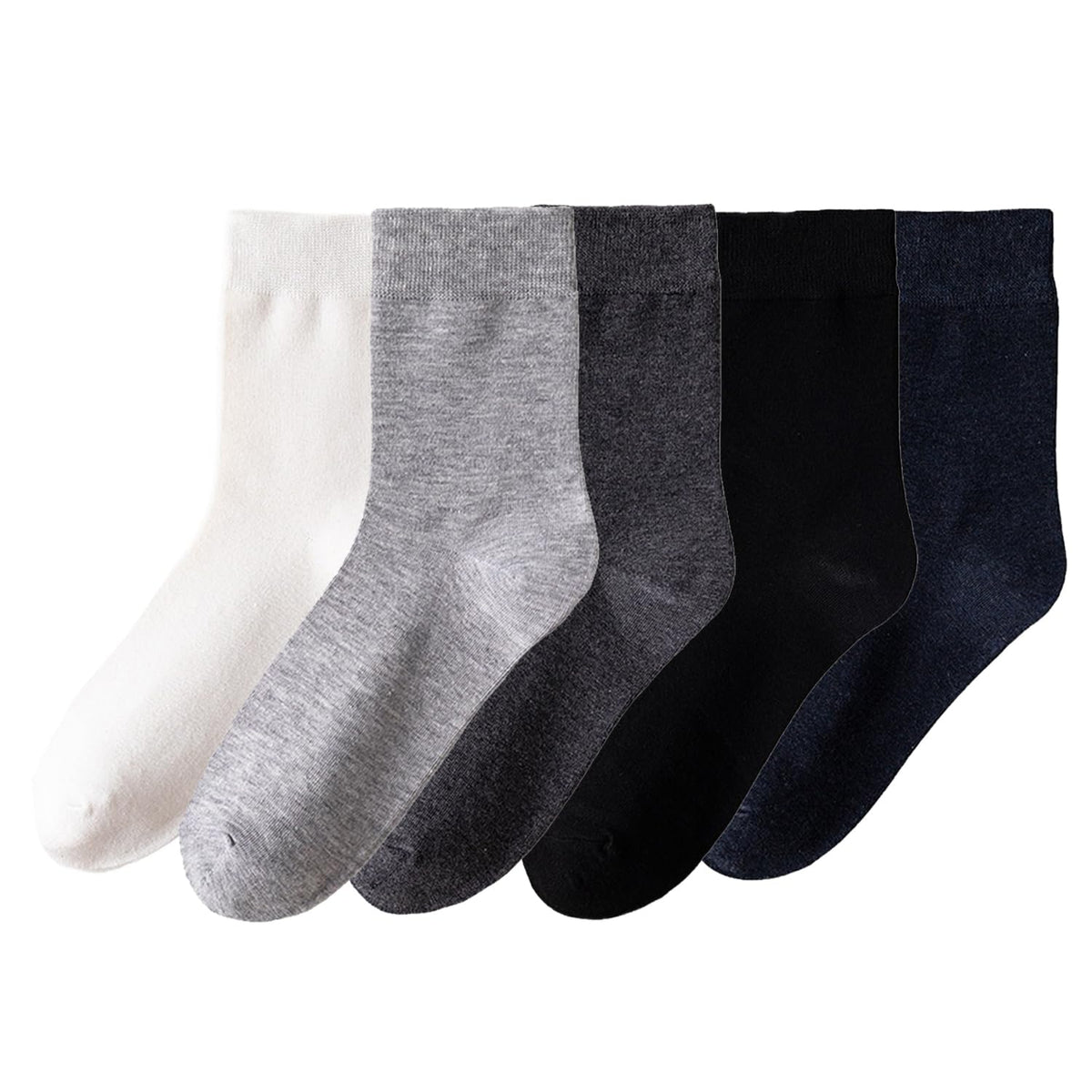 Unisex Socks, 4‑Pack Casual Socks, Assorted Random Solid Colors