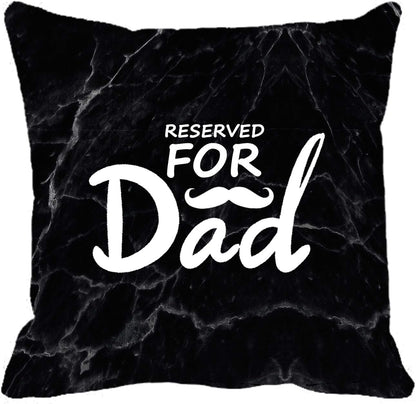 Reserved for Dad Decorative Throw Pillow Case Decor Cushion Covers Square 18x18 Inch Corduroy Cotton for Sofa Couch
