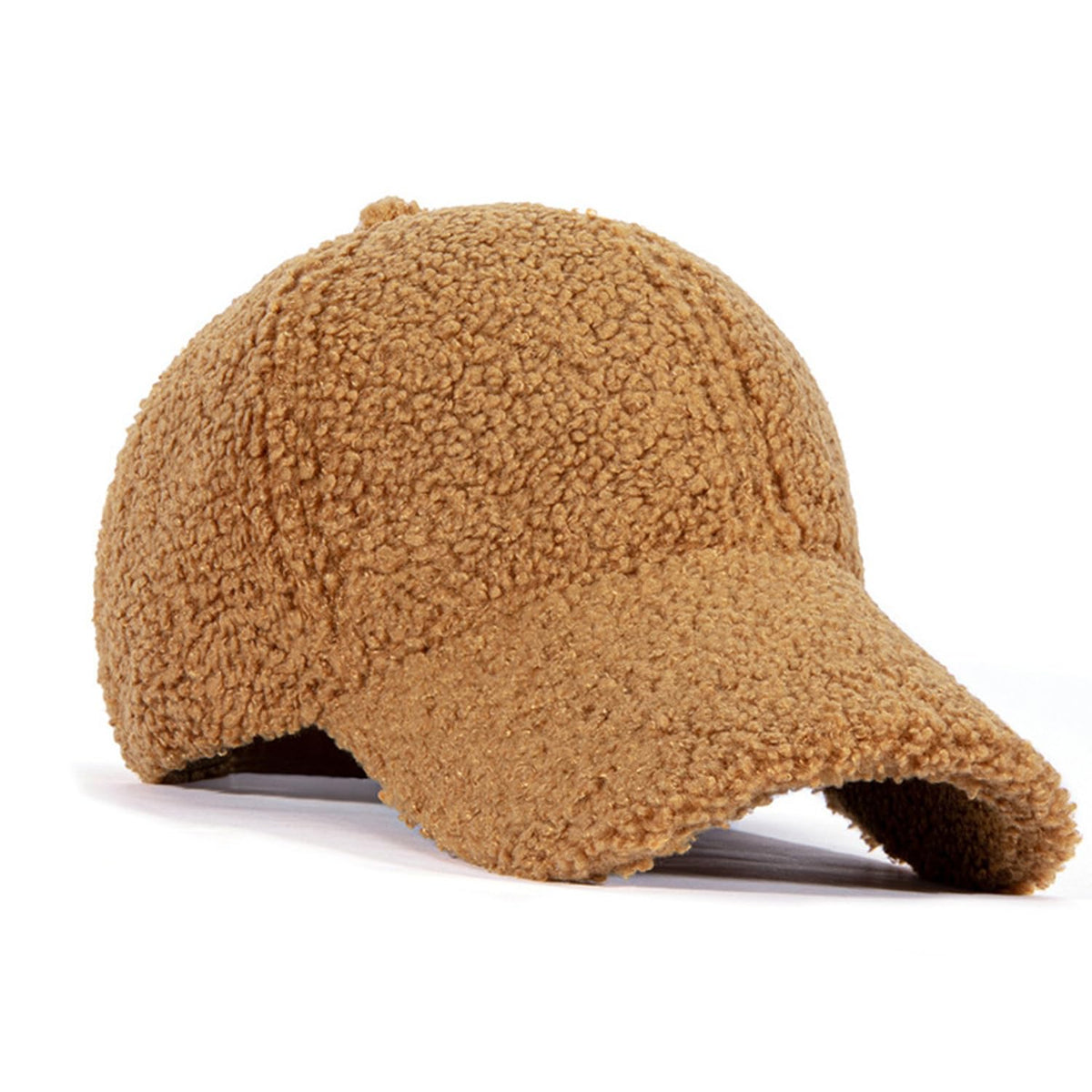 Warm Winter Plain Adjustable Lamb-Wool Hat Baseball Cap