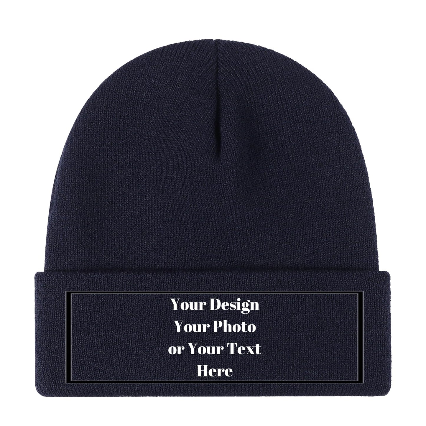 Personalized Unisex Beanies for Men Women Custom Beanie Winter Knitted Caps Hat
