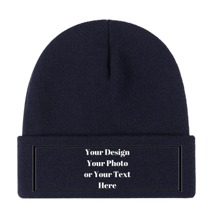 Personalized Unisex Beanies for Men Women Custom Beanie Winter Knitted Caps Hat