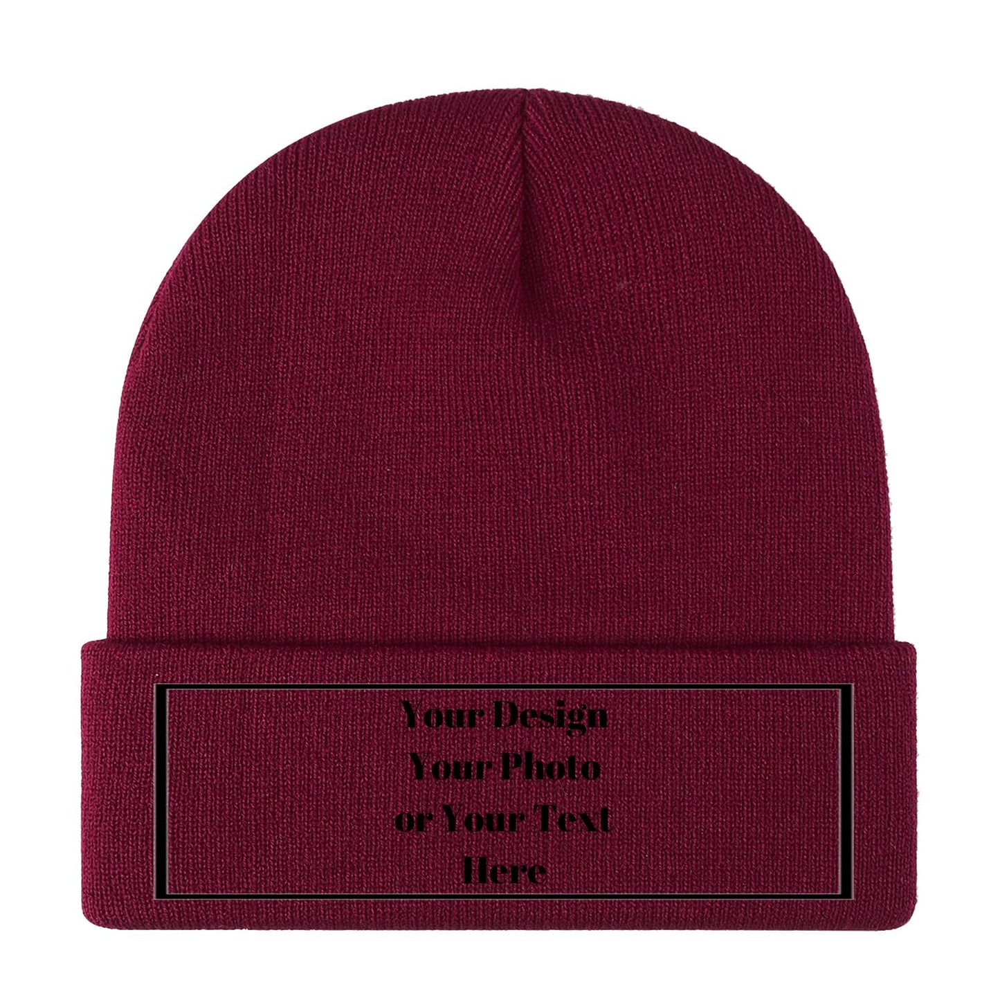Personalized Unisex Beanies for Men Women Custom Beanie Winter Knitted Caps Hat