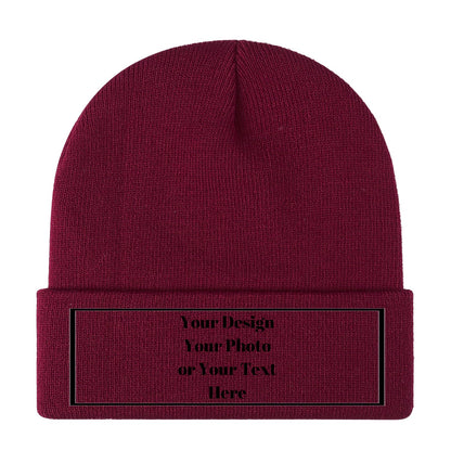 Personalized Unisex Beanies for Men Women Custom Beanie Winter Knitted Caps Hat