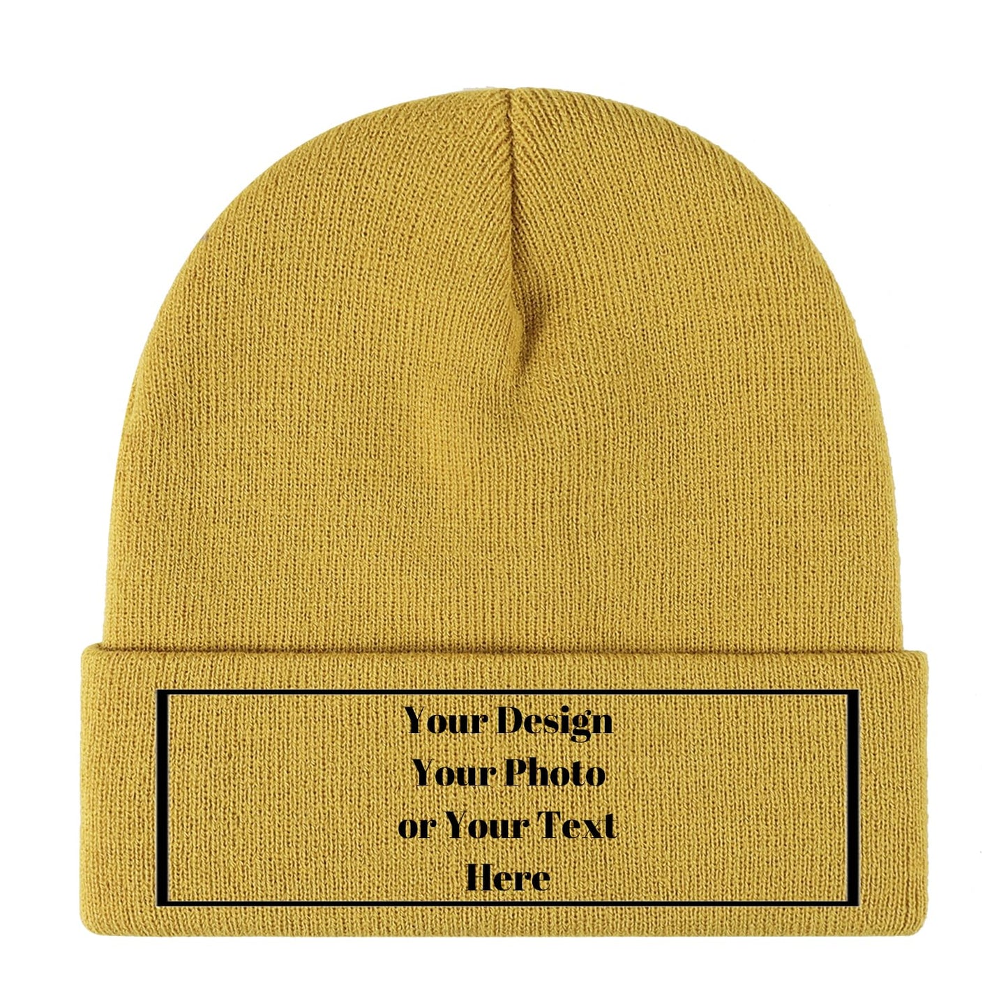 Personalized Unisex Beanies for Men Women Custom Beanie Winter Knitted Caps Hat