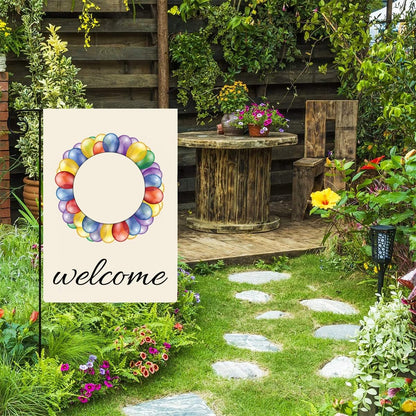 Sublimation Blank Garden Flag DIY Heat Transfer Welcome Banners for Indoor Outdoor Courtyard Decoration set of 24