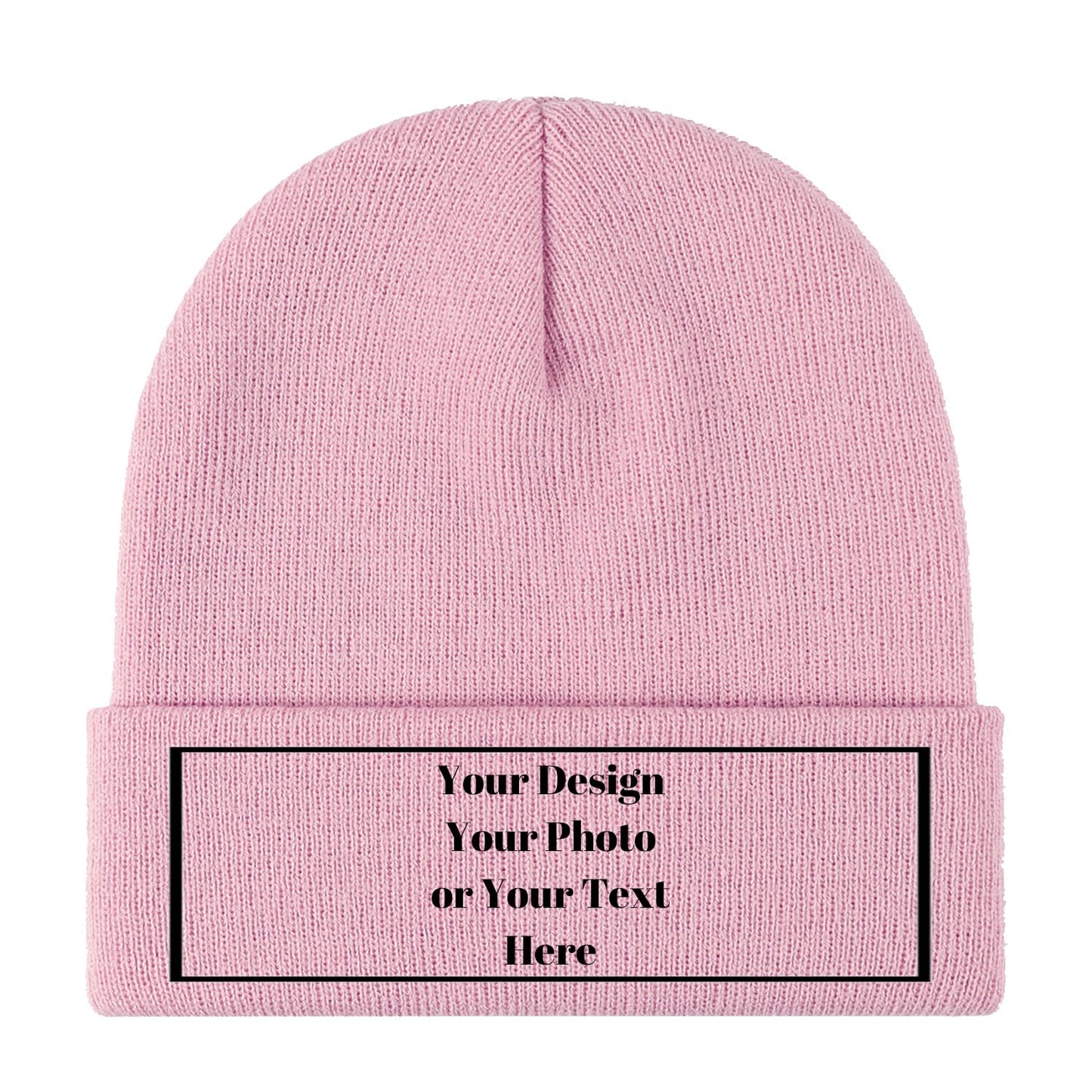Personalized Unisex Beanies for Men Women Custom Beanie Winter Knitted Caps Hat