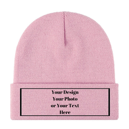 Personalized Unisex Beanies for Men Women Custom Beanie Winter Knitted Caps Hat