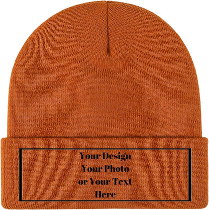Personalized Unisex Beanies for Men Women Custom Beanie Winter Knitted Caps Hat