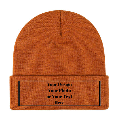 Personalized Unisex Beanies for Men Women Custom Beanie Winter Knitted Caps Hat