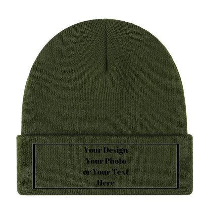 Personalized Unisex Beanies for Men Women Custom Beanie Winter Knitted Caps Hat