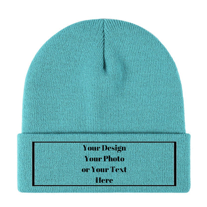 Personalized Unisex Beanies for Men Women Custom Beanie Winter Knitted Caps Hat