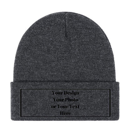 Personalized Unisex Beanies for Men Women Custom Beanie Winter Knitted Caps Hat