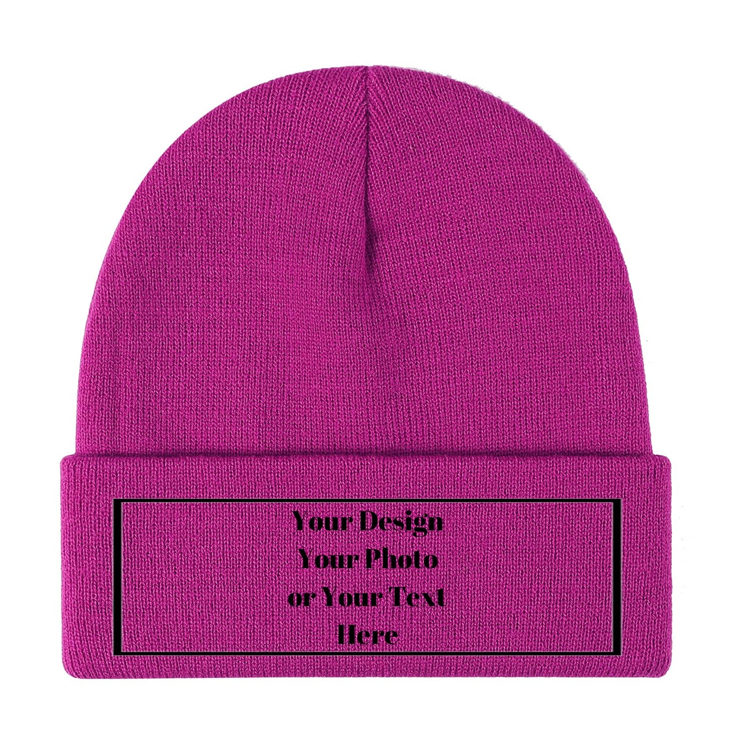Personalized Unisex Beanies for Men Women Custom Beanie Winter Knitted Caps Hat