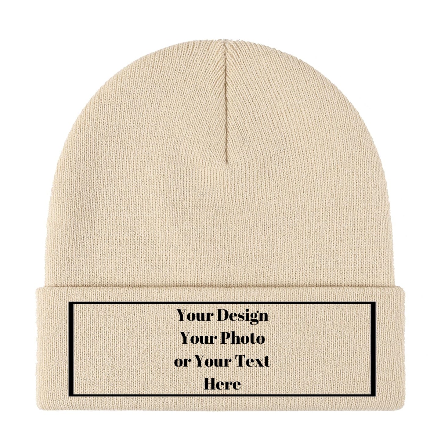 Personalized Unisex Beanies for Men Women Custom Beanie Winter Knitted Caps Hat