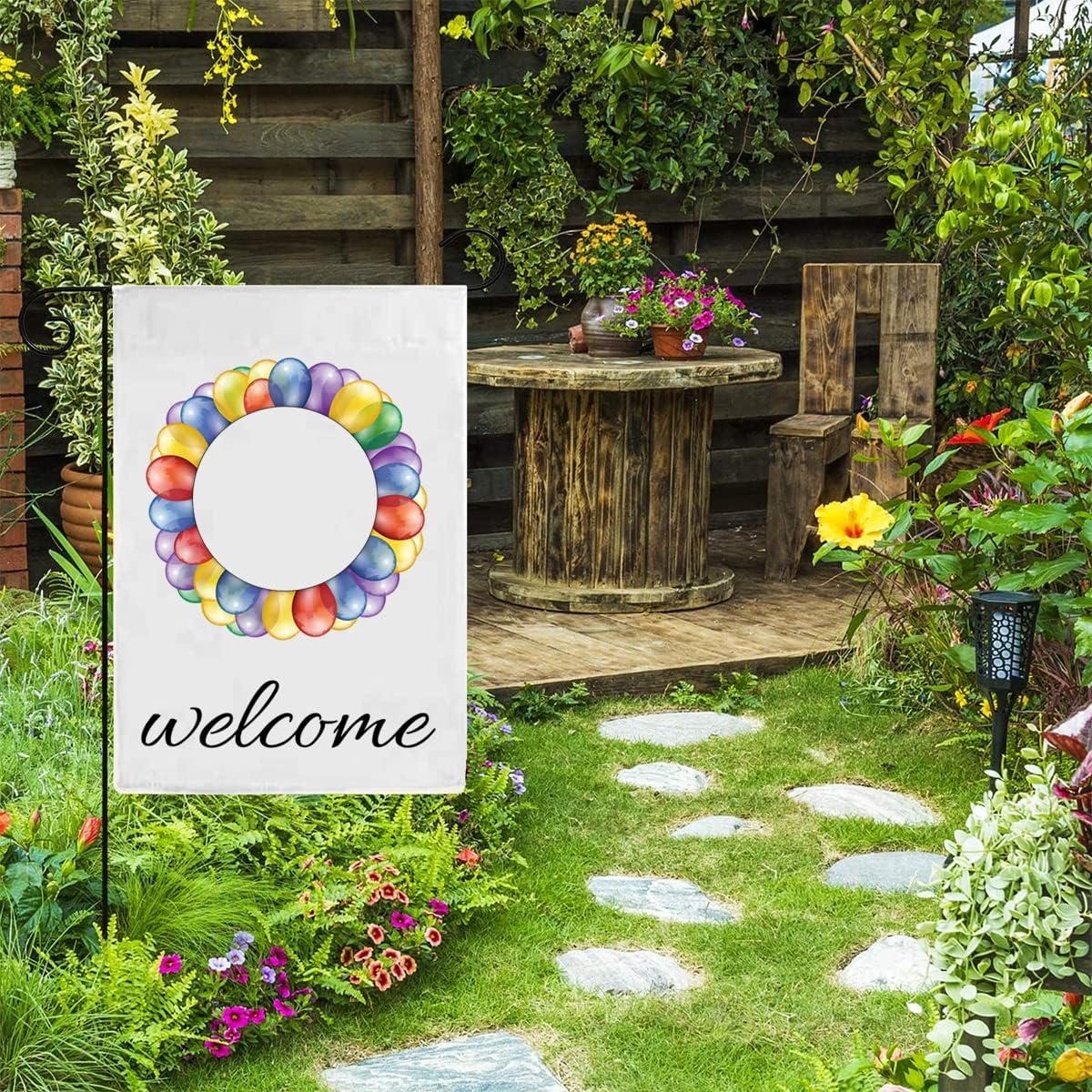 Sublimation Blank Garden Flag DIY Heat Transfer Welcome Banners for Indoor Outdoor Courtyard Decoration 1 pcs