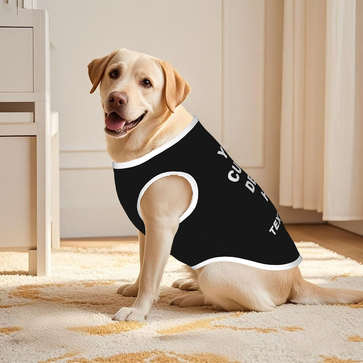Custom Dog Mesh T-Shirt Soft Breathable Personalized Pet Clothes for Large Dogs