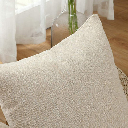 Decorative Linen Throw Pillow Covers Couch Bedroom Cushion Cover Custom Personalized Pillow Cases Standard Size 18x18 Inches