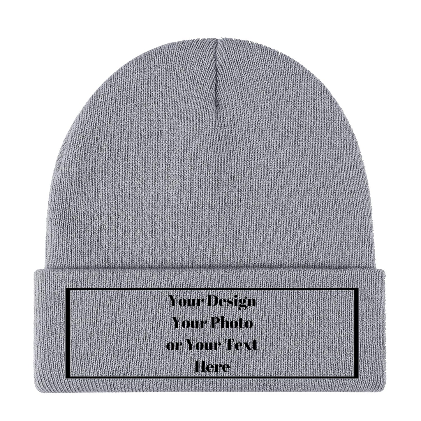 Personalized Unisex Beanies for Men Women Custom Beanie Winter Knitted Caps Hat