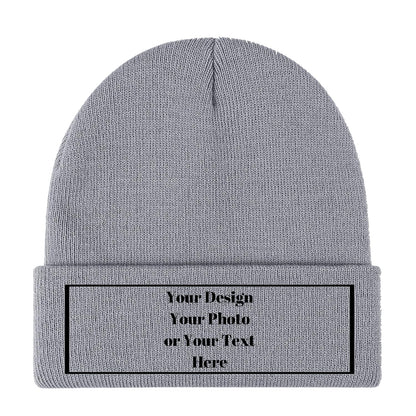 Personalized Unisex Beanies for Men Women Custom Beanie Winter Knitted Caps Hat