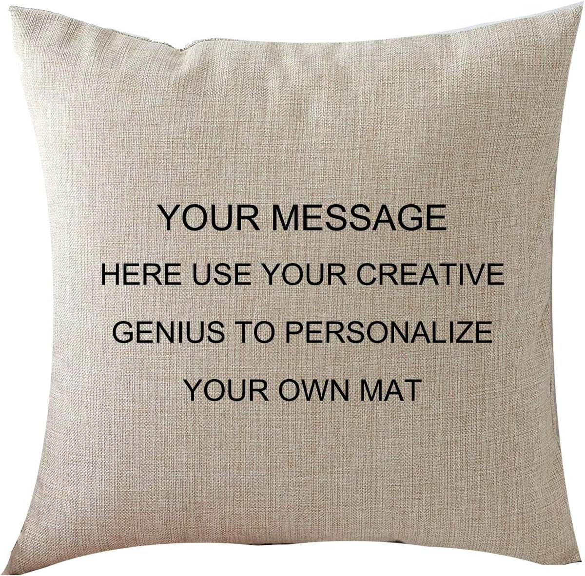 Decorative Linen Throw Pillow Covers Couch Bench Cushion Cover Custom Personalized Pillowcases with Zipper 22x22 Inches