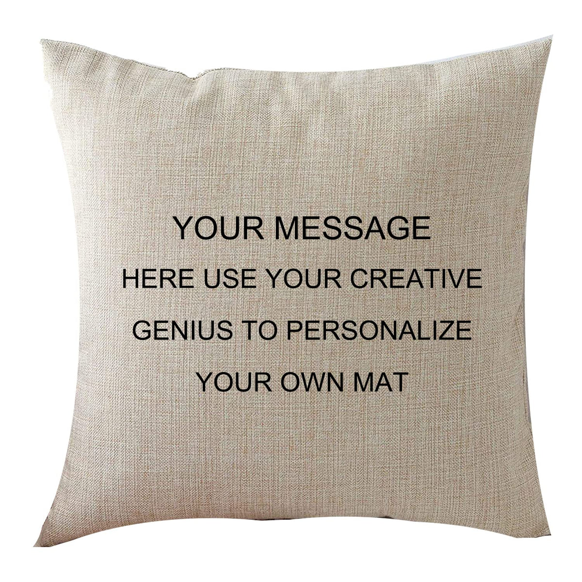 Decorative Linen Throw Pillow Covers Couch Bench Cushion Cover Custom Personalized Pillowcases with Zipper 22x22 Inches