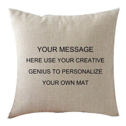 Decorative Linen Throw Pillow Covers Couch Bench Cushion Cover Custom Personalized Pillowcases with Zipper 22x22 Inches