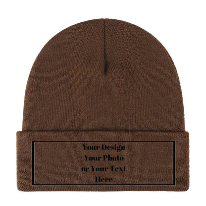 Personalized Unisex Beanies for Men Women Custom Beanie Winter Knitted Caps Hat