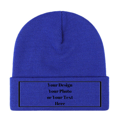 Personalized Unisex Beanies for Men Women Custom Beanie Winter Knitted Caps Hat
