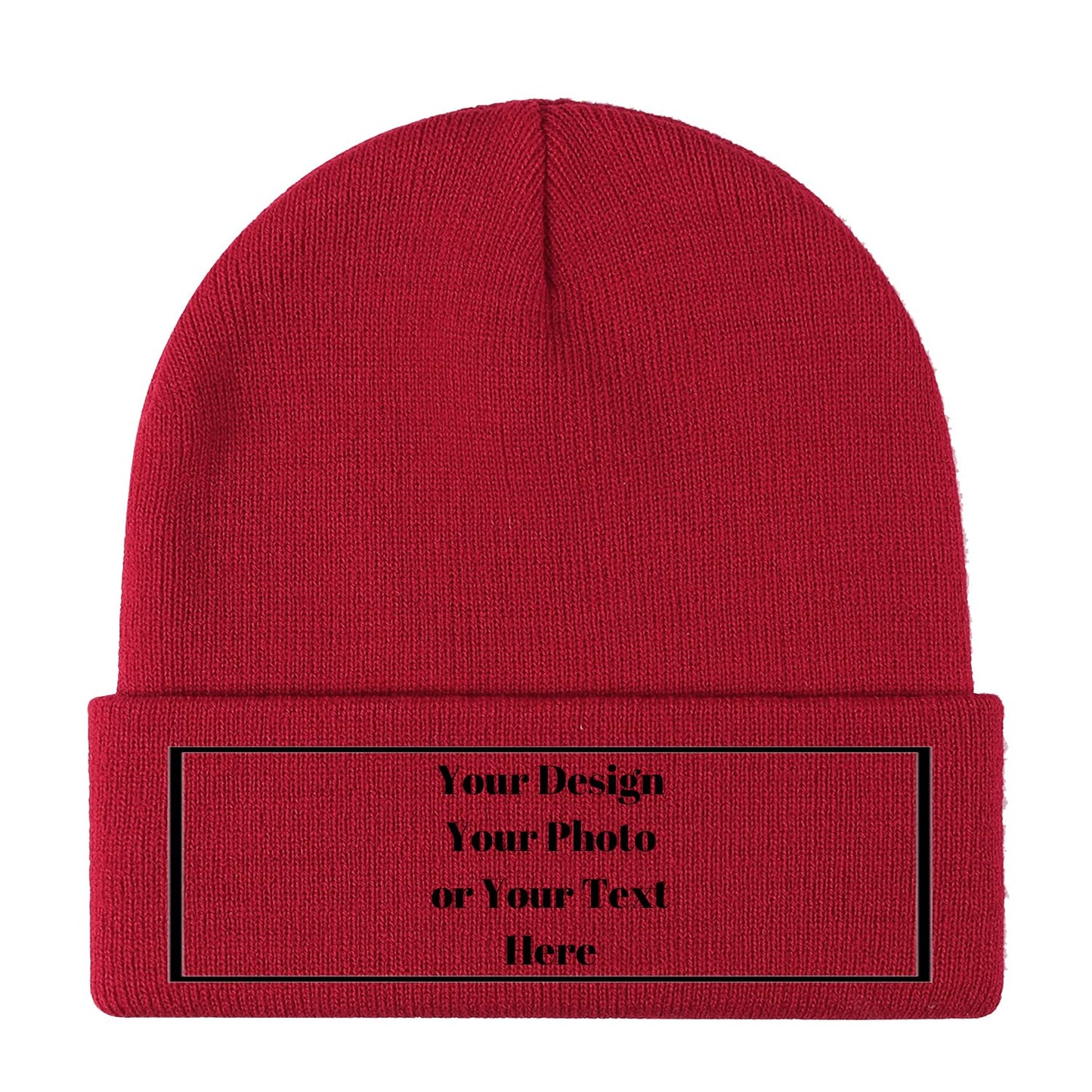 Personalized Unisex Beanies for Men Women Custom Beanie Winter Knitted Caps Hat