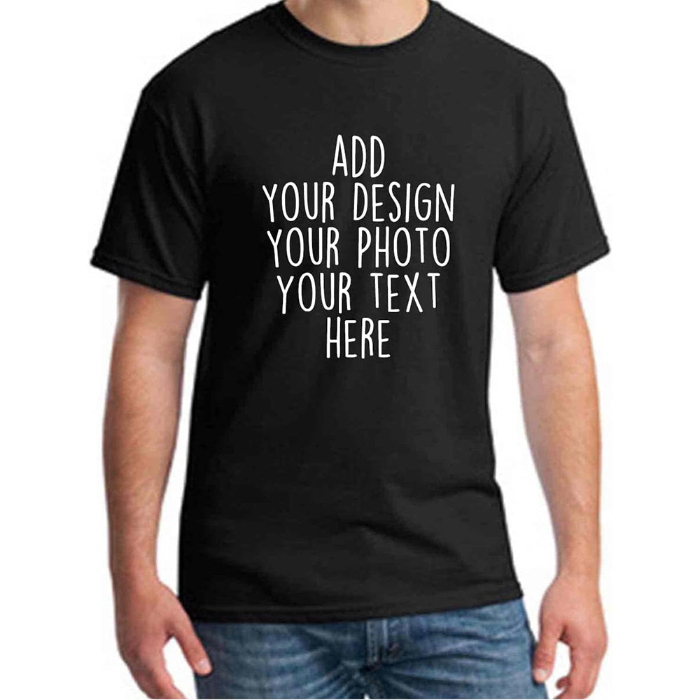 Custom Your Design Personalized Photo Text Unisex Young Adult T Shirts