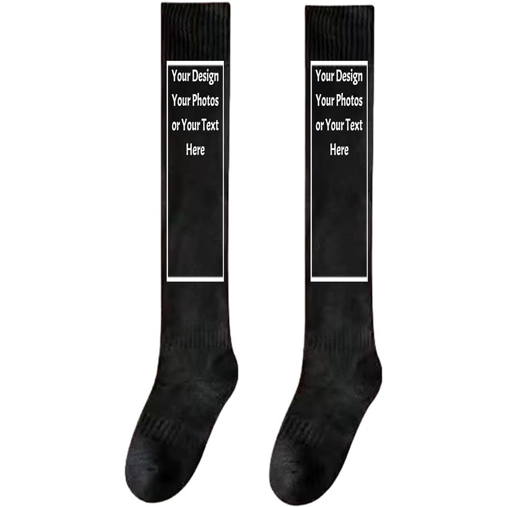 Personalized Custom Thigh High Women Socks Knee-High Warm Stocking Boot Leg Warmer Sock
