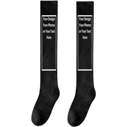 Personalized Custom Thigh High Women Socks Knee-High Warm Stocking Boot Leg Warmer Sock
