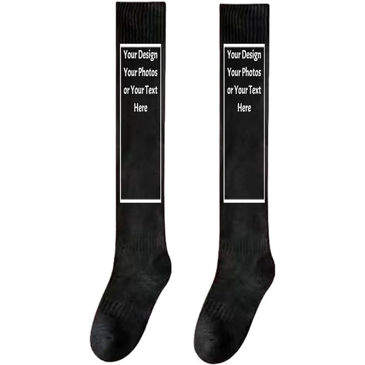 Personalized Custom Thigh High Women Socks Knee-High Warm Stocking Boot Leg Warmer Sock