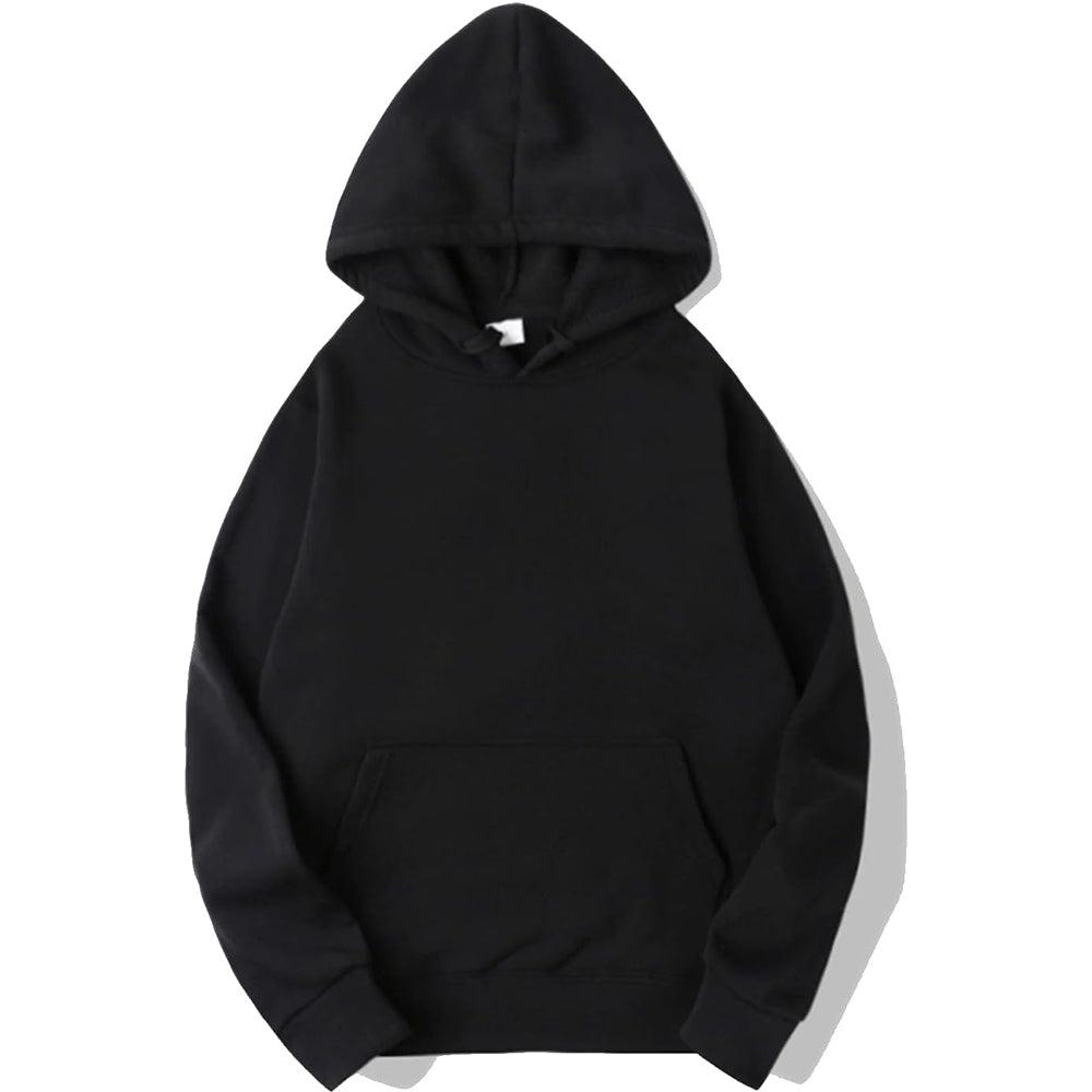 Unisex Hoodies Thin Fleece Pullover Sweatshirt