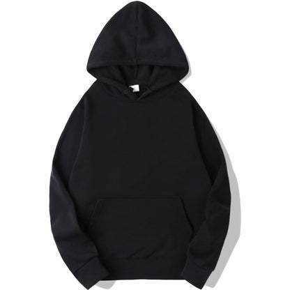 Unisex Hoodies Thin Fleece Pullover Sweatshirt