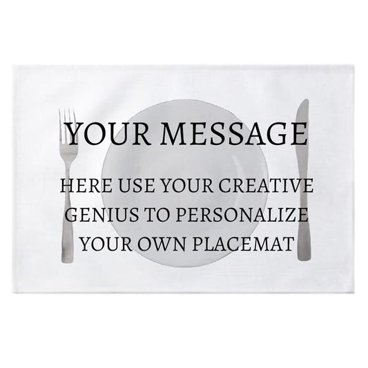 Custom Decorative Housewarming Gifts Logo Text Personalized White Placemats Wedding Party Linen Placemat Dining Kitchen Table Place Mat