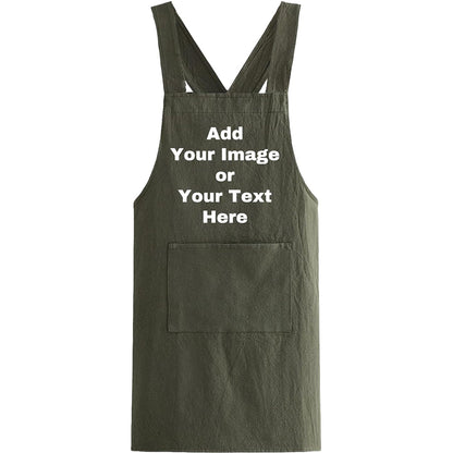 Custom Kitchen Apron Personalized Your Design Text Women Men Cotton Aprons