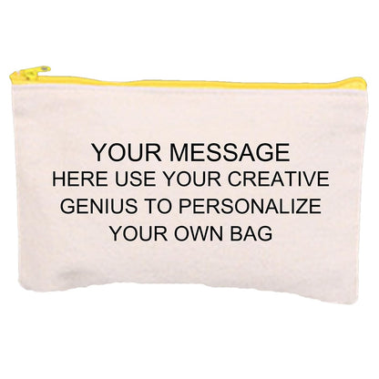 Custom Canvas Pencil Case Personalized Cosmetic Makeup Bag DIY Craft Zipper Bags Multifunctional Pouch Gift