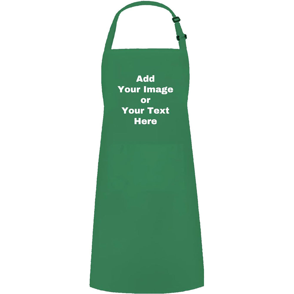 Adjustable Custom Kitchen Apron Personalized Your Design Women Men Cotton Aprons