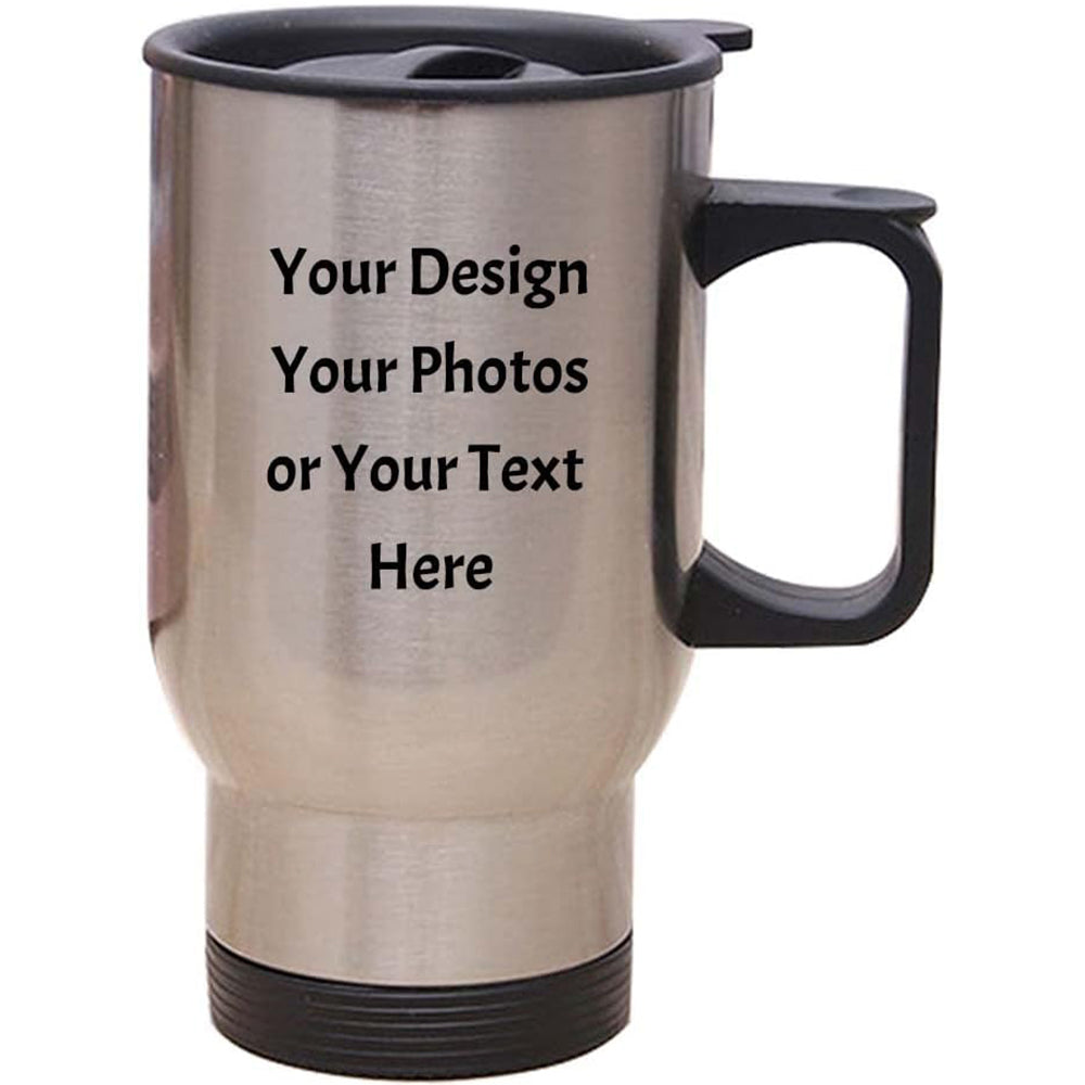 ZMvise Custom Print Your Logo Personalized Water Bottle Coffee Car Travel Mug Drink Thermos Cup 14 ounce