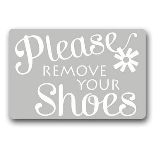 Doormat Washable Door Mat Please Remove Your Shoes Indoor Outdoor Rubber Carpet 15.7X 23.6inch