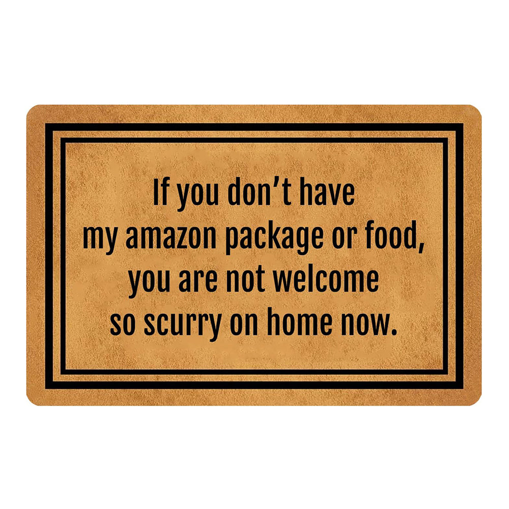Package Front Door Mat Welcome Home Porch Indoor Outdoor Entrance Decor Rug