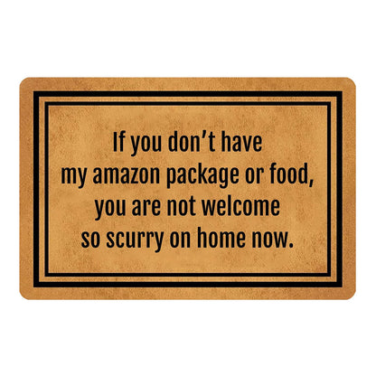 Package Front Door Mat Welcome Home Porch Indoor Outdoor Entrance Decor Rug