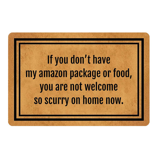 Package Front Door Mat Welcome Home Porch Indoor Outdoor Entrance Decor Rug